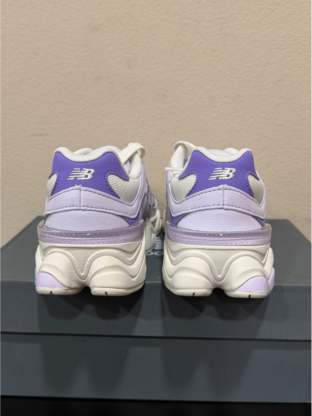 Size 4.5Y/6 Women - New Balance 9060 GS “Sea Salt Violet Crush” - Picture 5 of 6